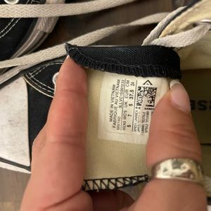 Converse black and white high top